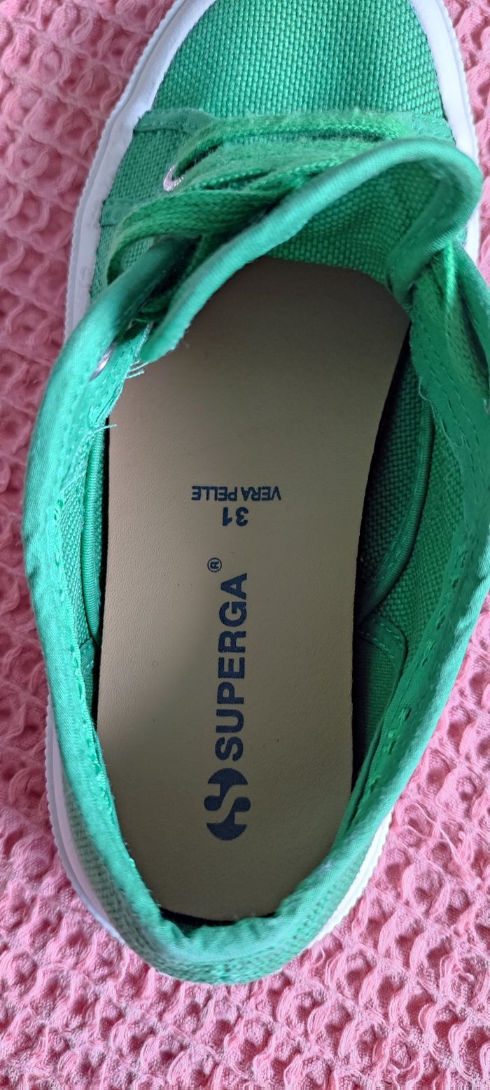 Basket Superga  verte - photo numéro 2