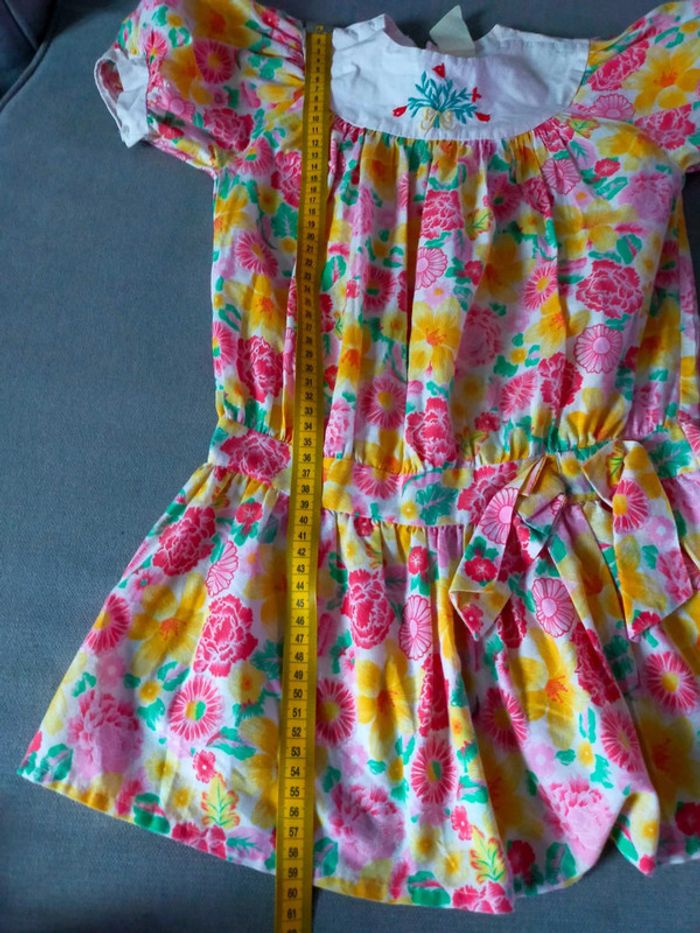 Robe fille fleurie – Taille inconnue (voir mesures en photo) - photo numéro 5