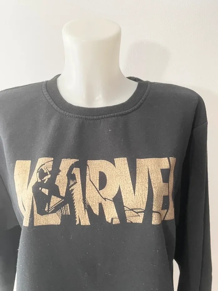 Sweat noir marvel - photo numéro 3