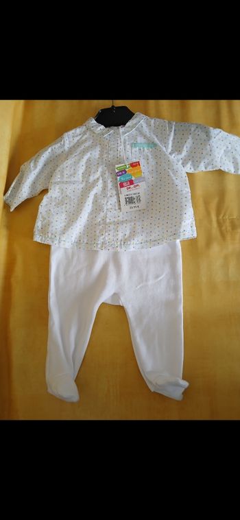 Pyjamas chemise fille en coton du pareil au même 60 cm 3 mois
