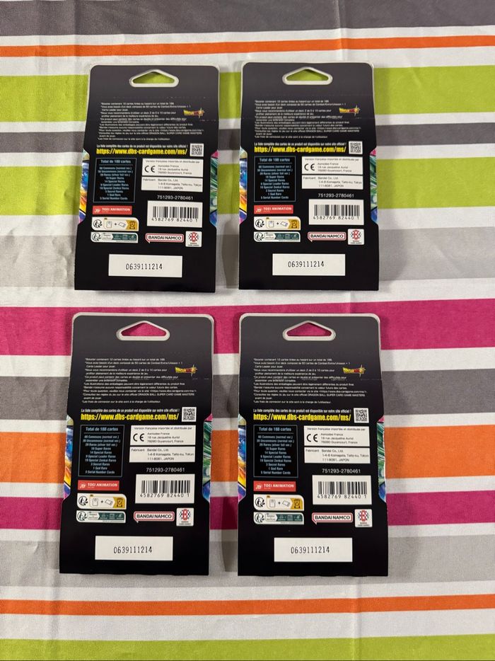 Lot de 4 boosters cartonnés aléatoires bt27 fr dragon ball super cardgame - photo numéro 2