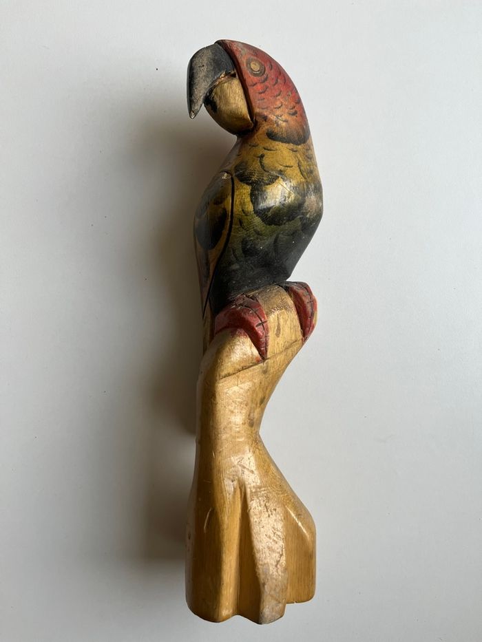 Perroquet décoratif bois 28 cm - photo numéro 4