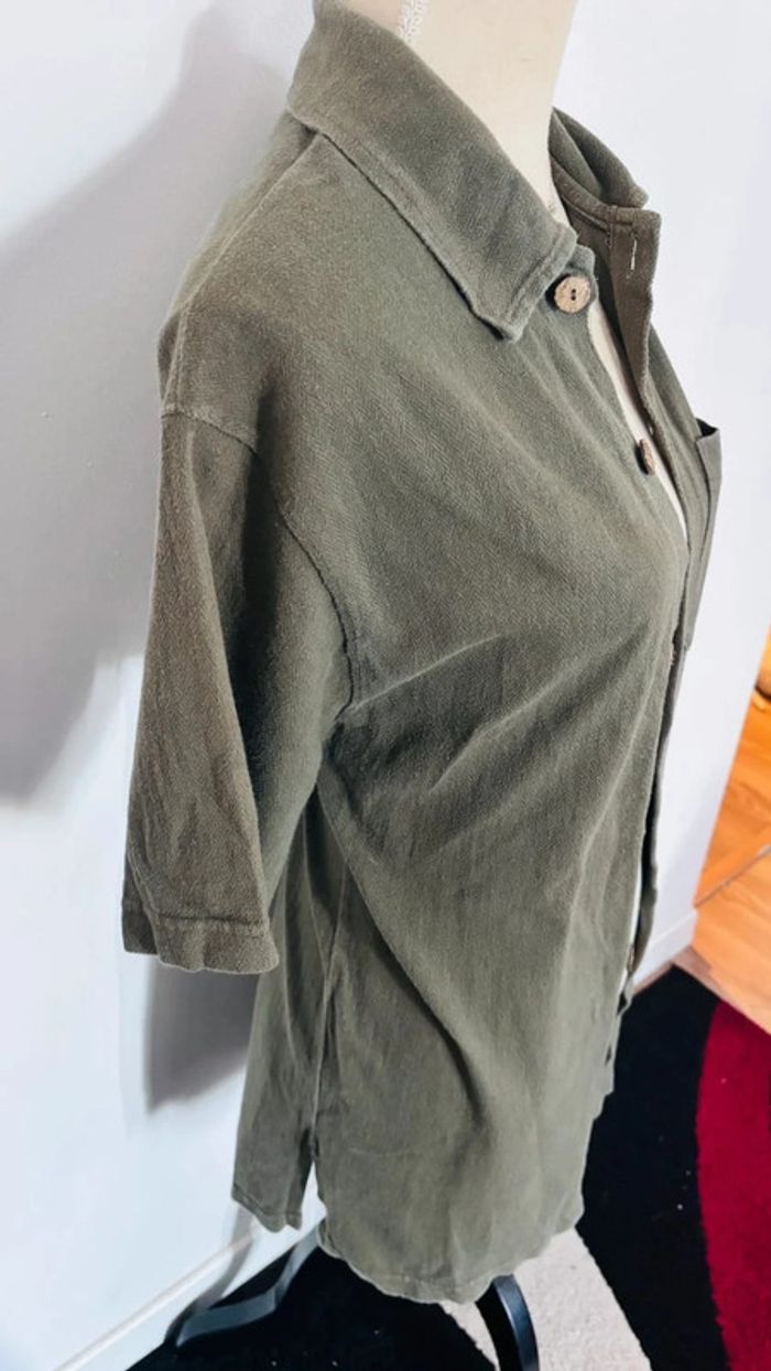 💕 veste chemisier kaki taille 38 M #passionnaturelle - photo numéro 4