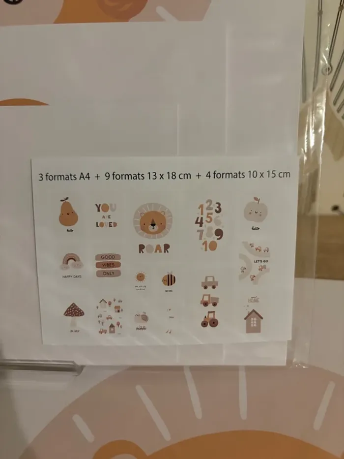 Affiches “Doux Univers Bébé” pour chambre enfant - photo numéro 2
