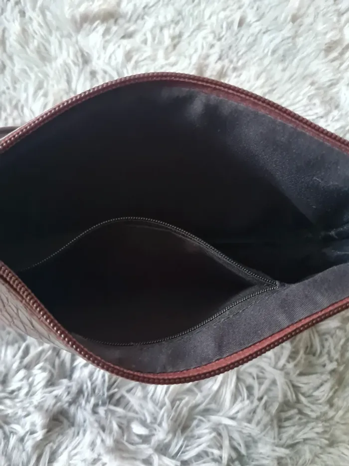 sac pochette simili marron - photo numéro 5