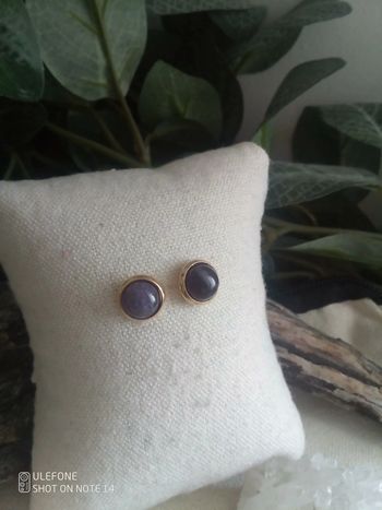 Boucles d'oreilles bohèmes pierres d'améthyste 💜.