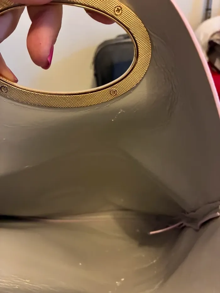 Sac bandoulière / grande pochette rose /parme Luisa Spagnoli - photo numéro 7