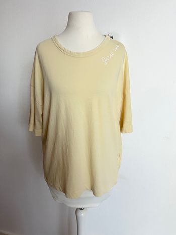 T-shirt jaune clair taille M 100% coton