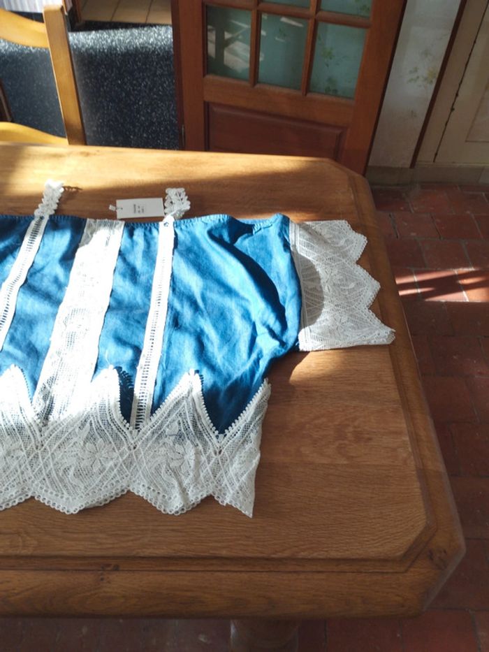 Haut taille S/m jeans dentelle - photo numéro 6