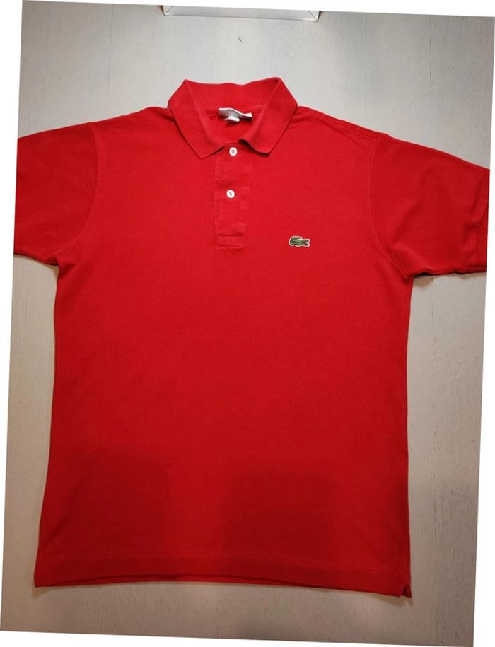 Lacoste polo rouge classic fit authentique très bon état taille  XS - photo numéro 2