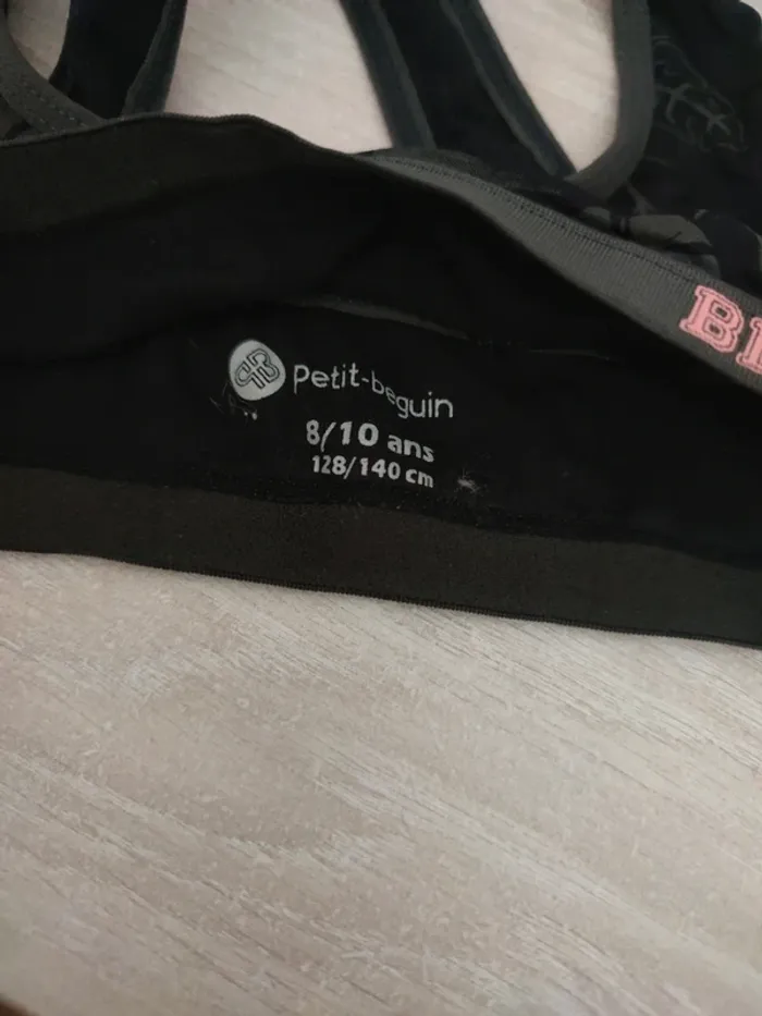 Brassière petit béguin be strong noir feuillage - photo numéro 3