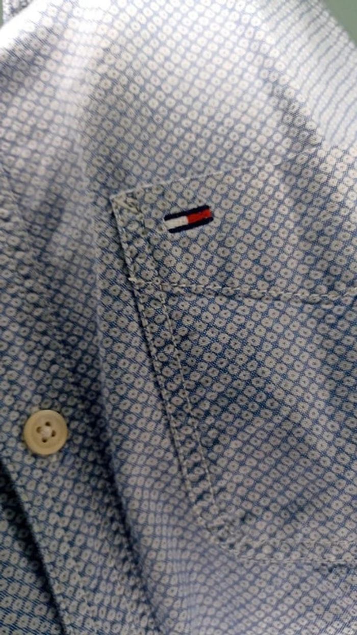 Chemise Hilfiger Denim bleu clair taille M - photo numéro 8