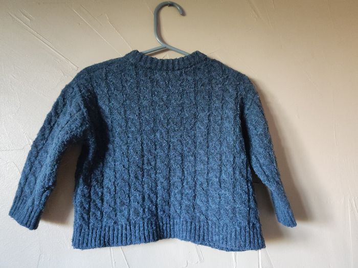 Pull en cachemire bleu chiné 9-12 mois Zara - photo numéro 4