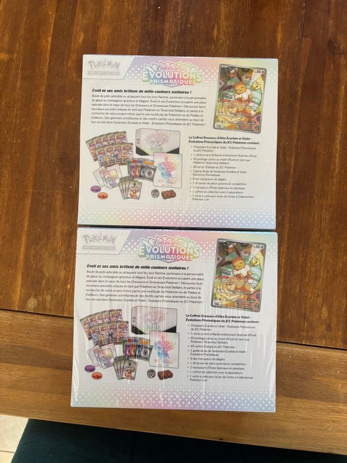 Lot 2 ETB évolutions prismatiques 8.5 scellé français - photo numéro 3