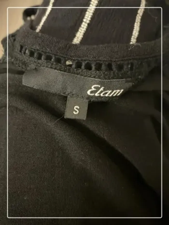 Top péplum noir et pompon bordeaux Etam - photo numéro 6