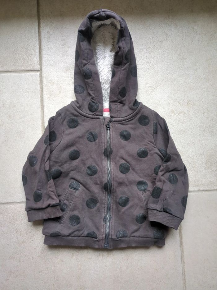 Gilet fille 18 mois gris