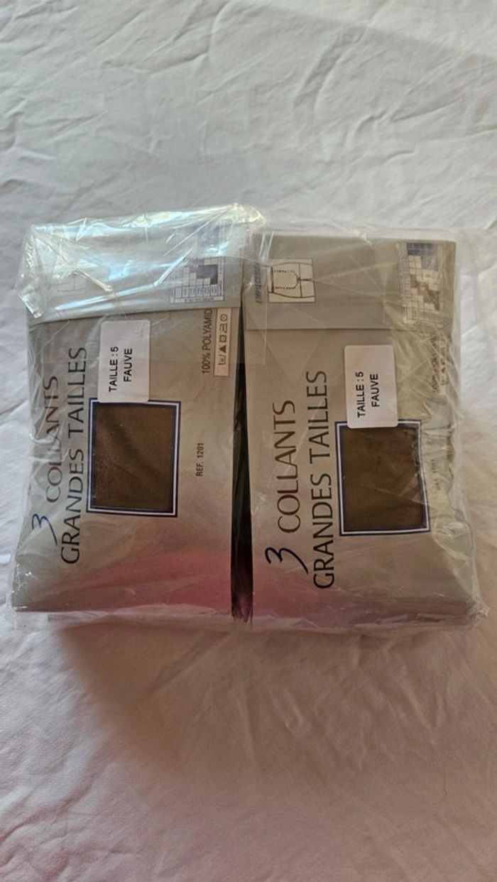 Lot de 15 collants mousse grandes tailles- tailles 5- coloris fauve- neufs - photo numéro 2
