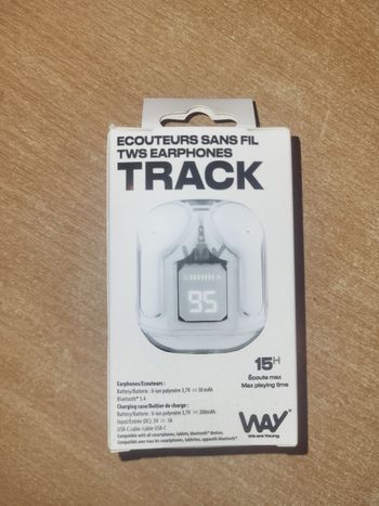 Écouteurs sans fil Bluetooth blancs NEUFS