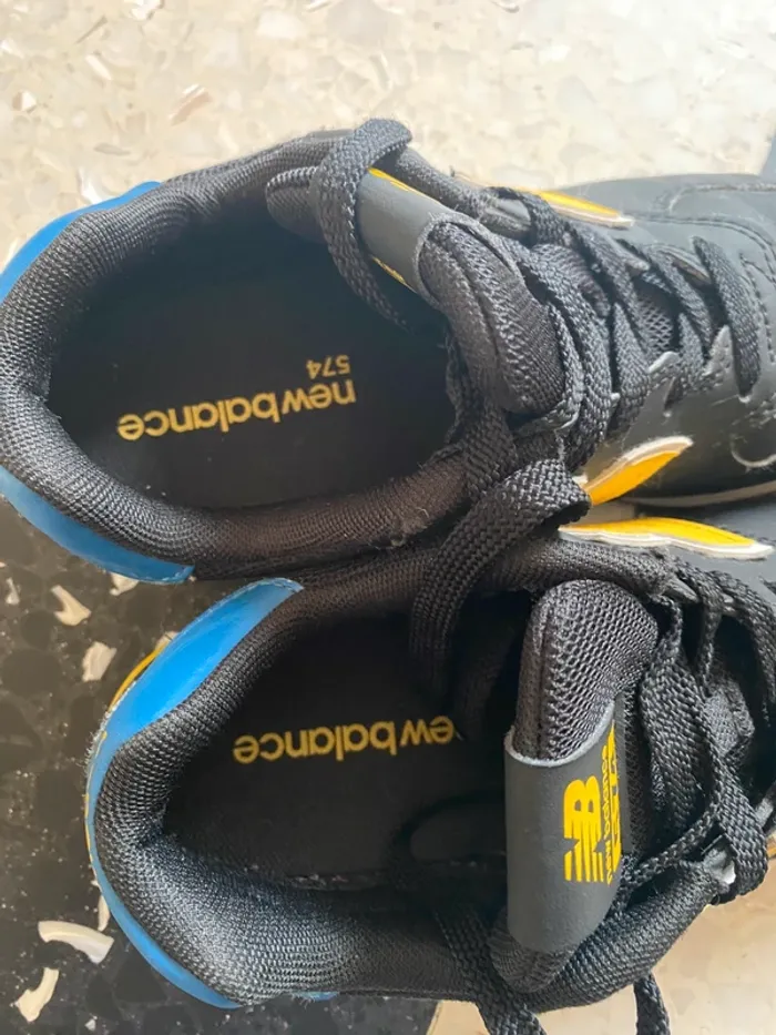 New Balance 574 – Noir / Jaune / Bleu – Taille 36 EU - photo numéro 6