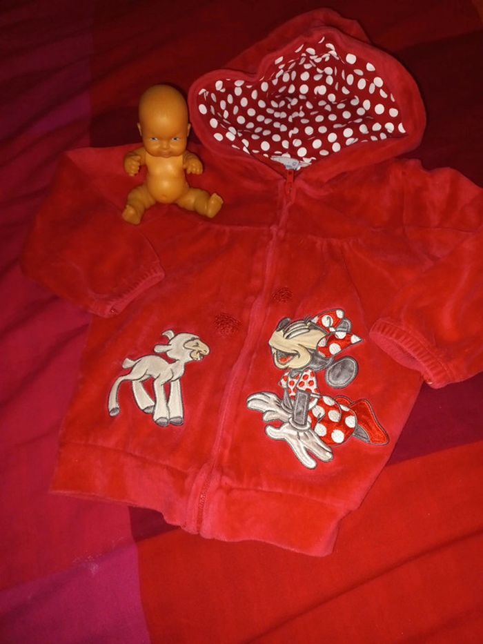 Sweet pull capuche a zip Minnie Mouse Disney 24 mois - photo numéro 2
