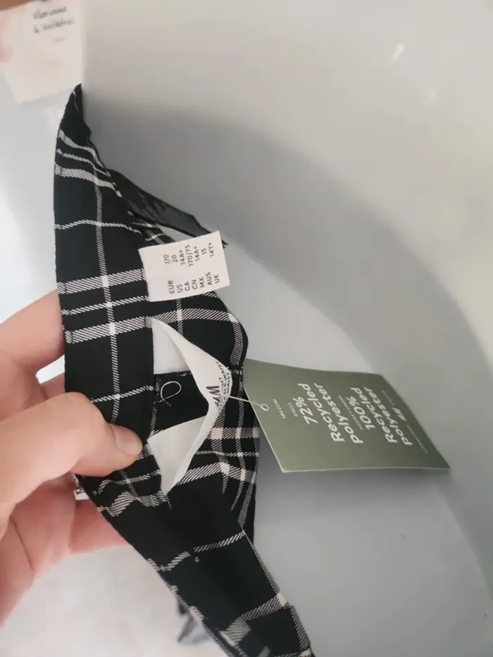 Pantalon à carreaux noir et blanc H&M 14 ans + 170 cm - photo numéro 12
