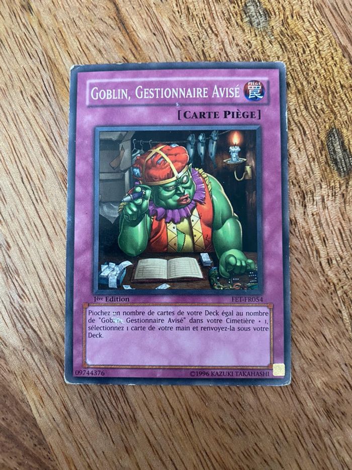 Carte Yu-Gi-Oh! Goblin, gestionnaire avisé FET-FR054 1ère édition
