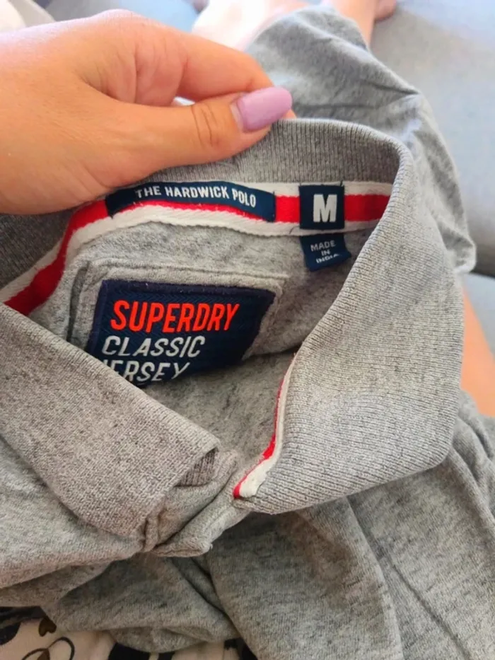 C46 polo gris Superdry M - photo numéro 3