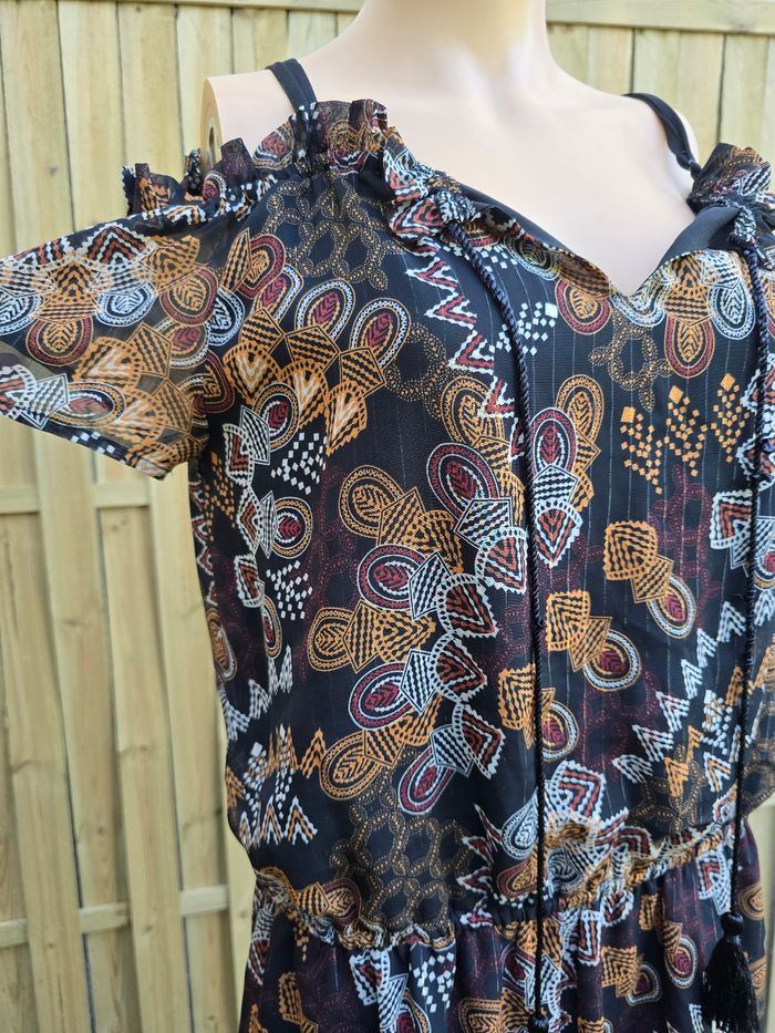Robe fluide Épaules dénudées 🍒Mosquitos🍒taille XL - photo numéro 4