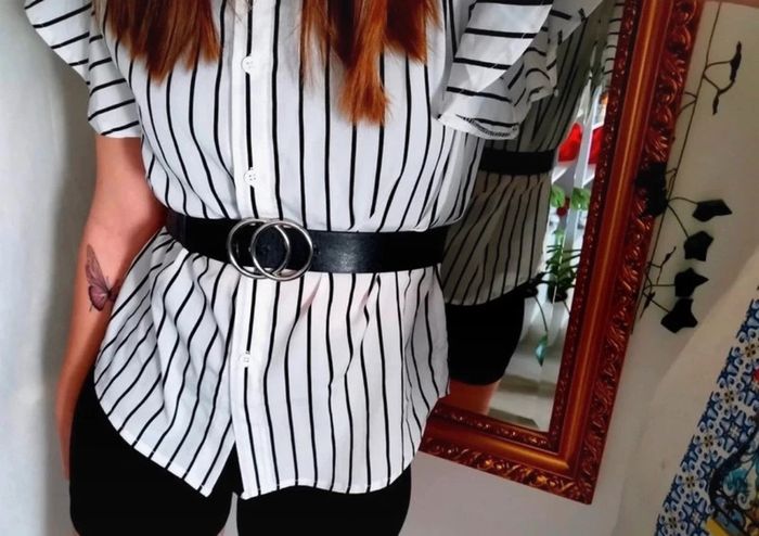 Blouse rayée noire et blanche - photo numéro 3