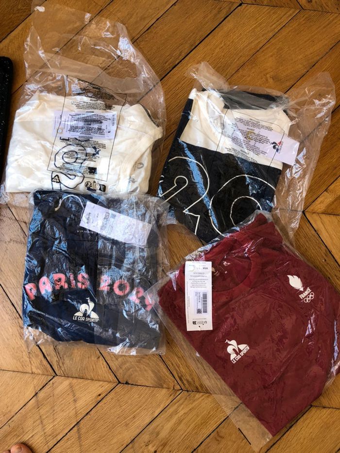Lot de 4 t-shirt france olympique 2024 Lecoq sportif