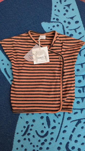T-shirt boutonné style cache-coeur 6 mois