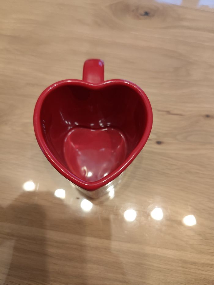 Tasse cœur rouge - photo numéro 3