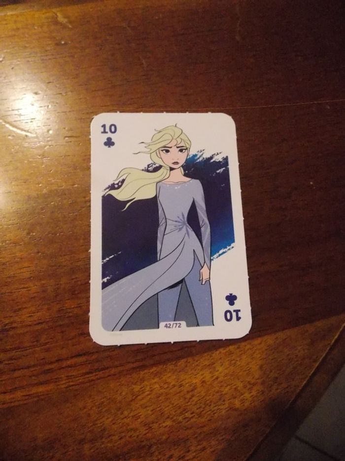 Carte la reine des neiges N°42/72 carrefour Disney