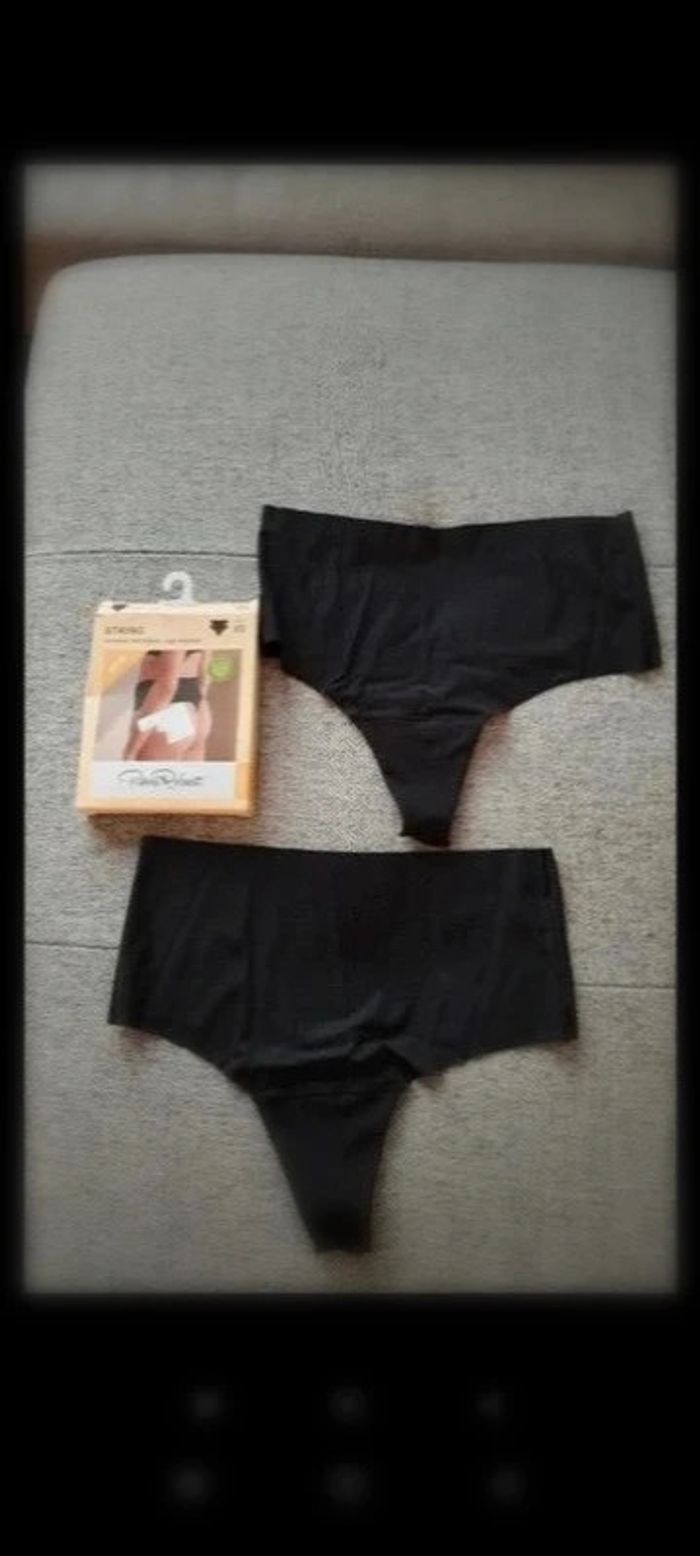 Lot de 2 strings noir taille 30/32