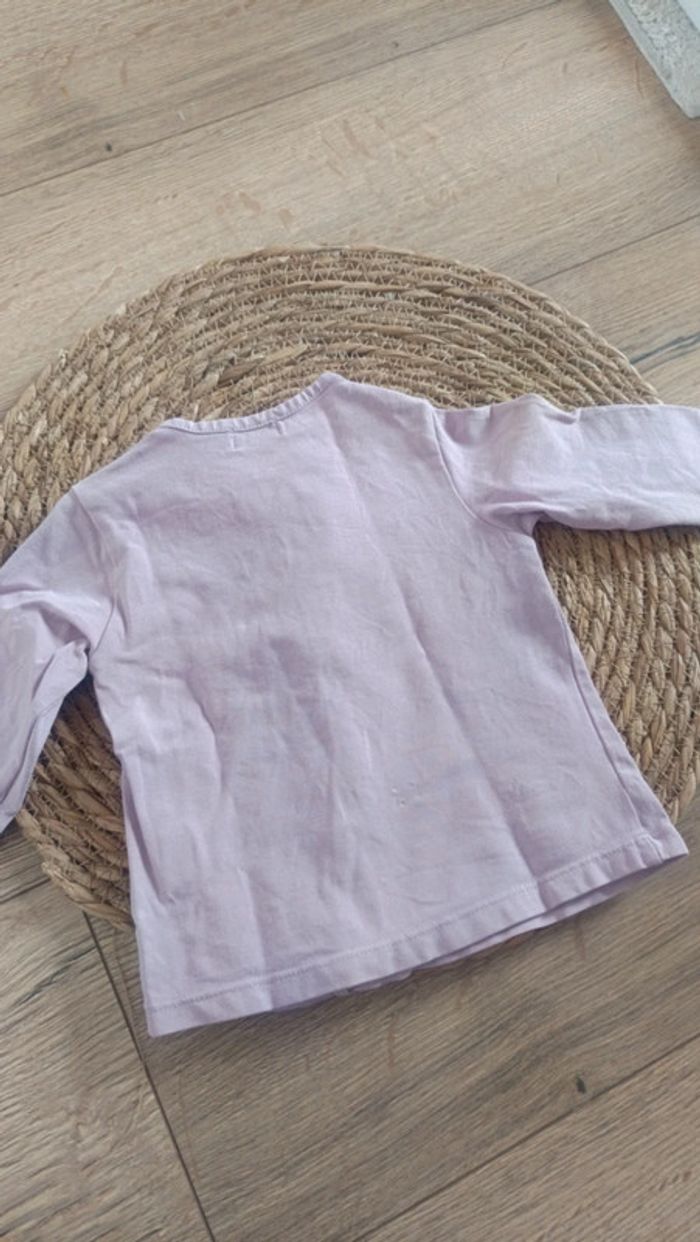 Haut manches longues lilas 12 mois fille obaibi - photo numéro 3