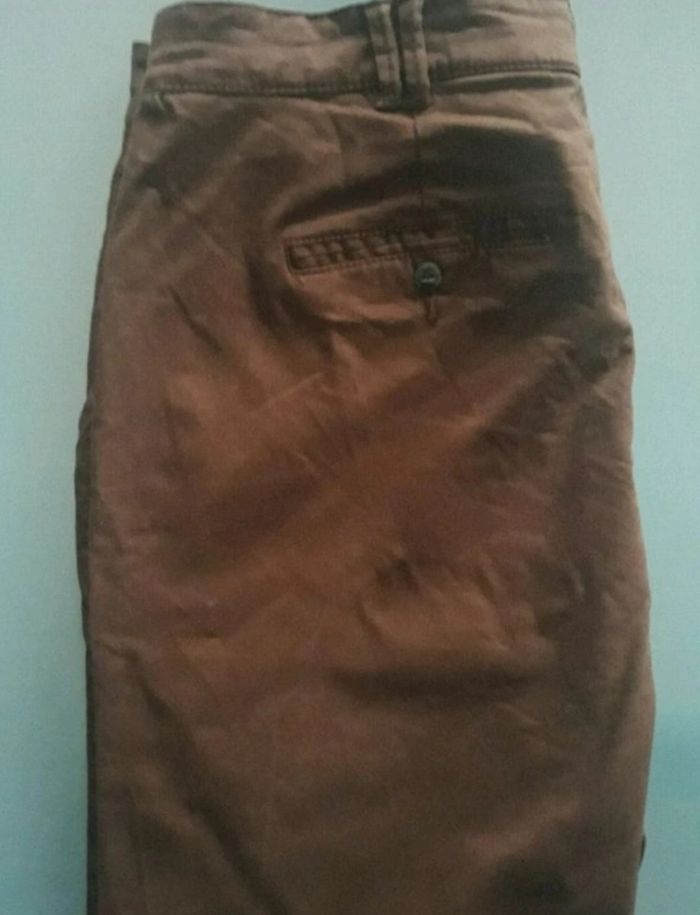 Jean marron 42 regular fit kiabi - photo numéro 4