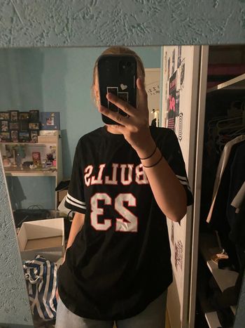 t shirt large oversize noir