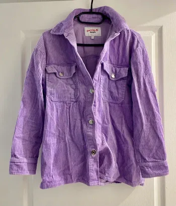 Chemise / Surchemise en velours côtelé lilas – Don’t Call Me Jennyfer – Taille XS