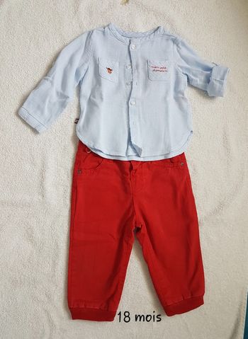 Ensemble pantalon chemise 18 mois
