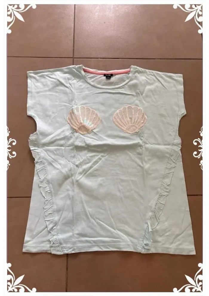 T short turquoise enfant fille taille 12 ans Kiabi - photo numéro 3