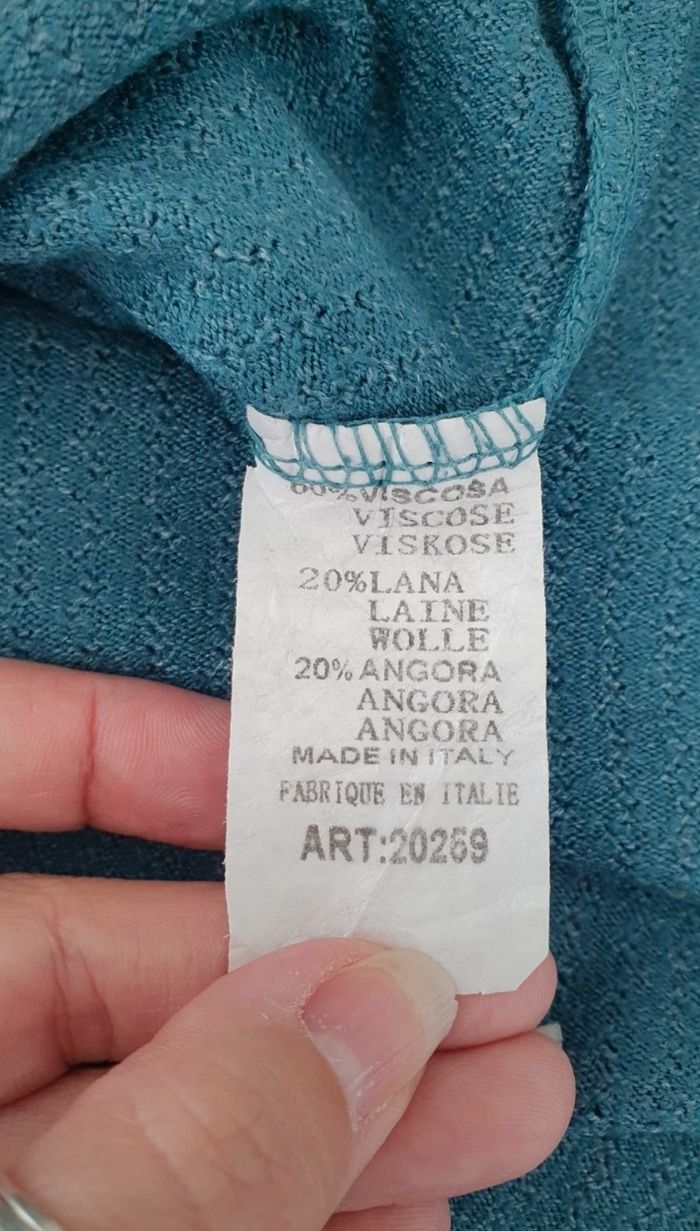 Pull bleu canard en taille unique - photo numéro 4