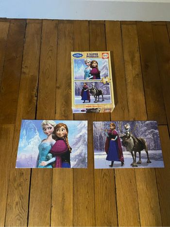Puzzle bois reine des neiges 2x25