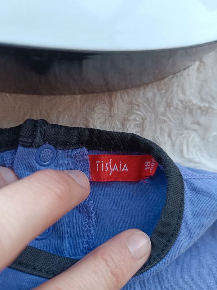 Tee shirt chemise manches longues Garçon 18 mois chien super reporter Tissaia 100% coton - photo numéro 6