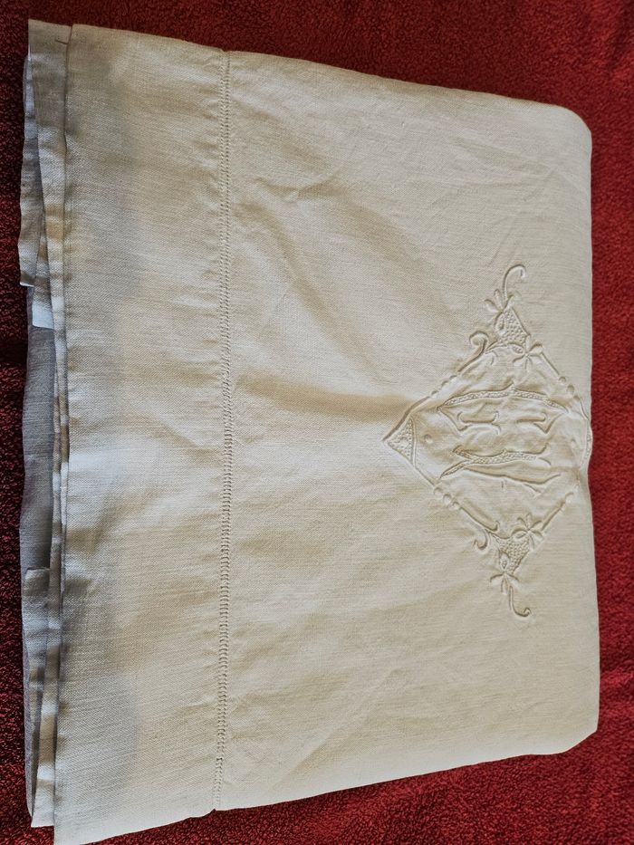 Drap metis brodé ancien - photo numéro 3