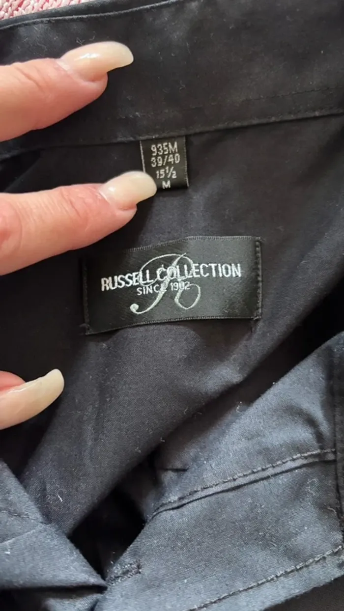 💕 chemise unie noire taille 39-40 #russelcollection #midori - photo numéro 3