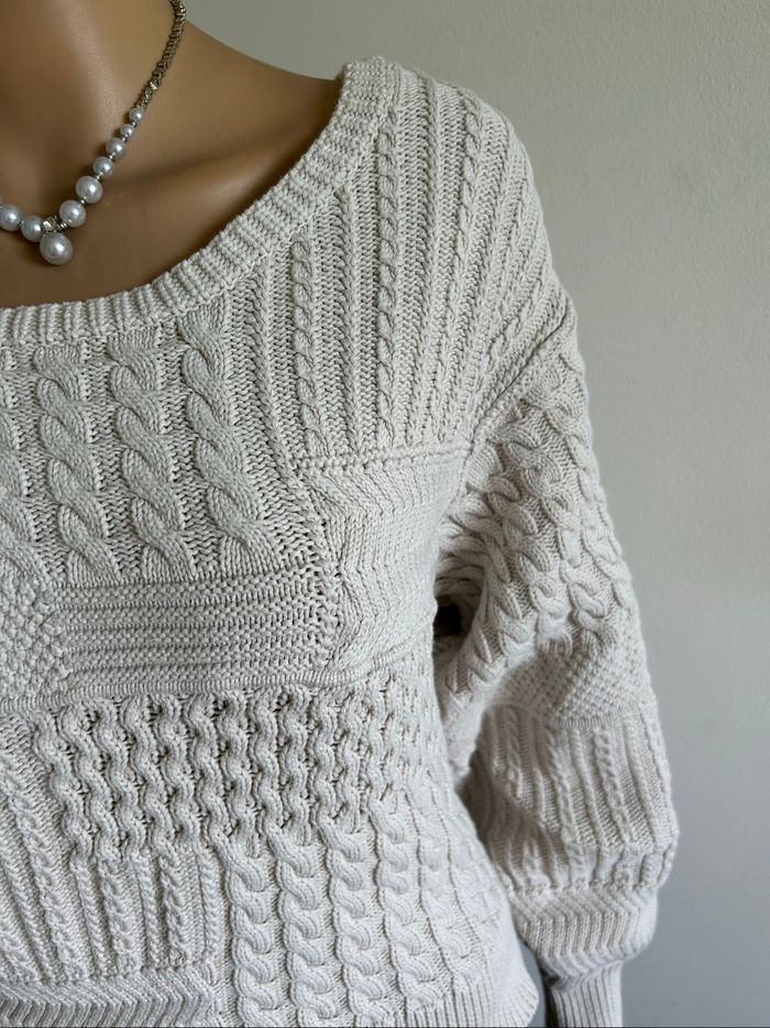 Pull beige à manches longues NA-KD taille S TBE - photo numéro 4