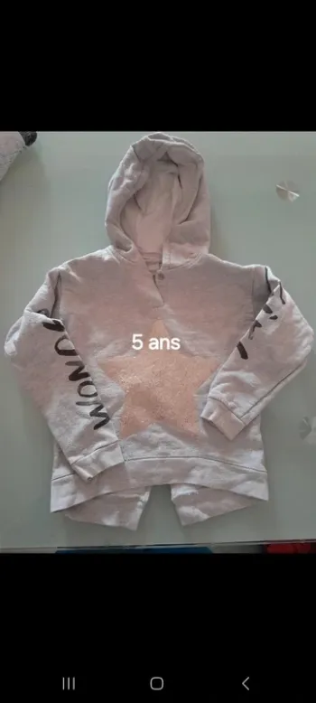 Pull a capuche fille 5 ans