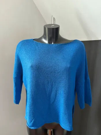 Pull bleu manche 3/4 Naïs