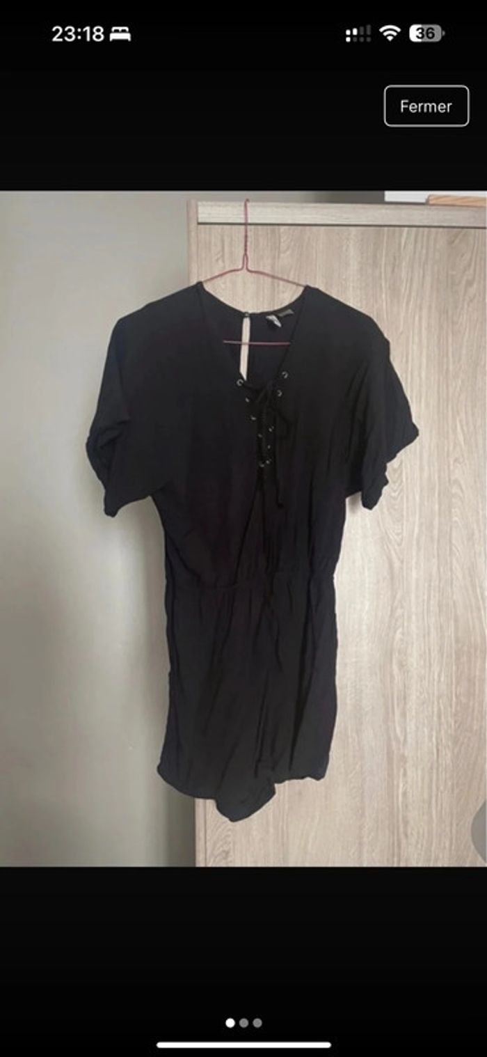 Combinaison short noire légère