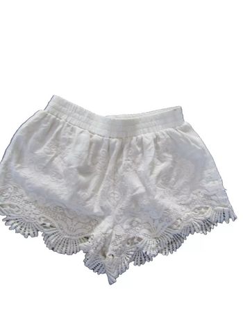 short court en voile de coton brodé + dentelle doublé marque etam